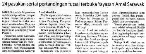 24 Pasukan Sertai Futsal AMAL Merdeka