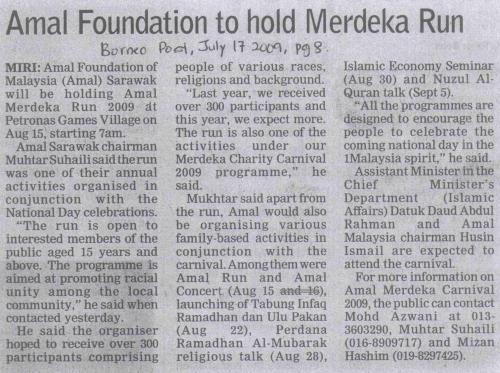 Akhbar Borneo Post, 17 July 2009
